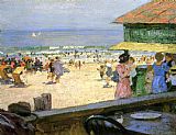 Edward Henry Potthast Beach Scene 5 painting